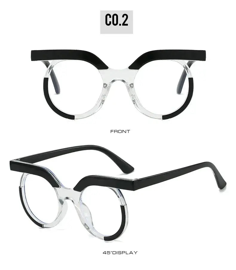 Round Transparent Blue Light Glasses – Minimal Frame by Adornity