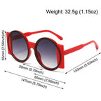 Fashion Oversized Round Sunglasses Women Contrast Color Shades UV400 Retro Unique Men Trending Gradient Cycling Sun Glasses by Hegichi