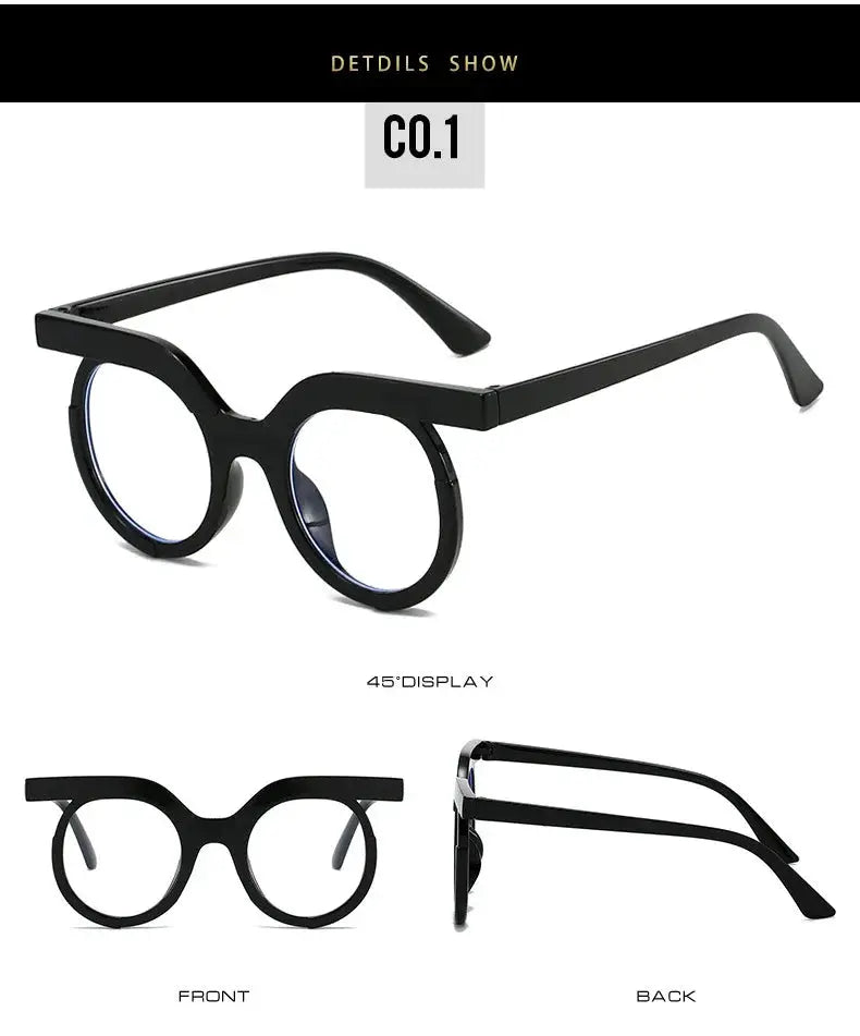 Round Transparent Blue Light Glasses – Minimal Frame by Adornity
