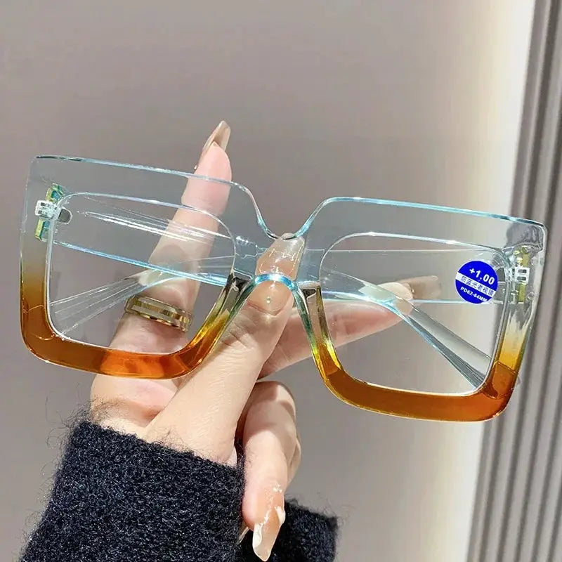 Geometric Square Reading Glasses – Retro Frame by Adornity