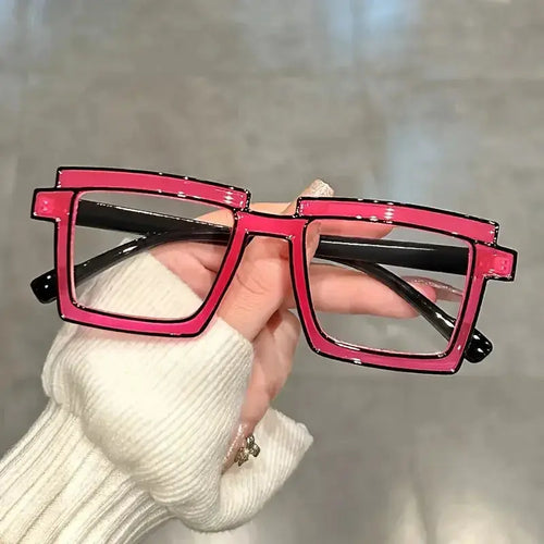 Anime Cosplay Glasses - Square Frame Clear Lens Candy Color Eyewear For Men & Women by Adornity
