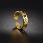  Personalized Custom Names Rings Stainless Steel for Couple Wedding Letter Circle Adjustable Open Size Jewelry Gifts by Hegichi