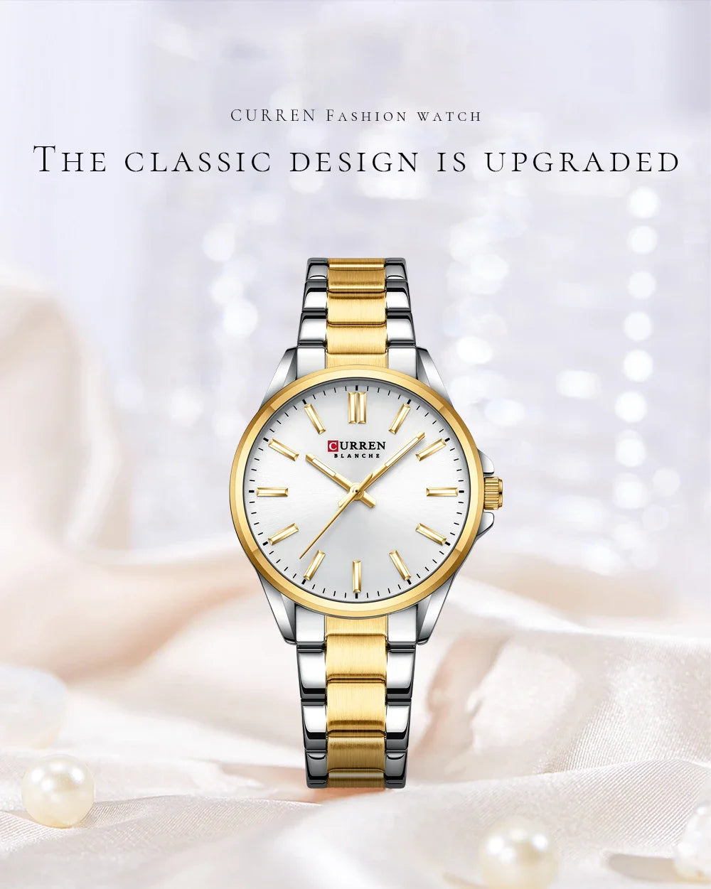 Classic Stainless Steel Watch – Quartz Luminous by Adornity