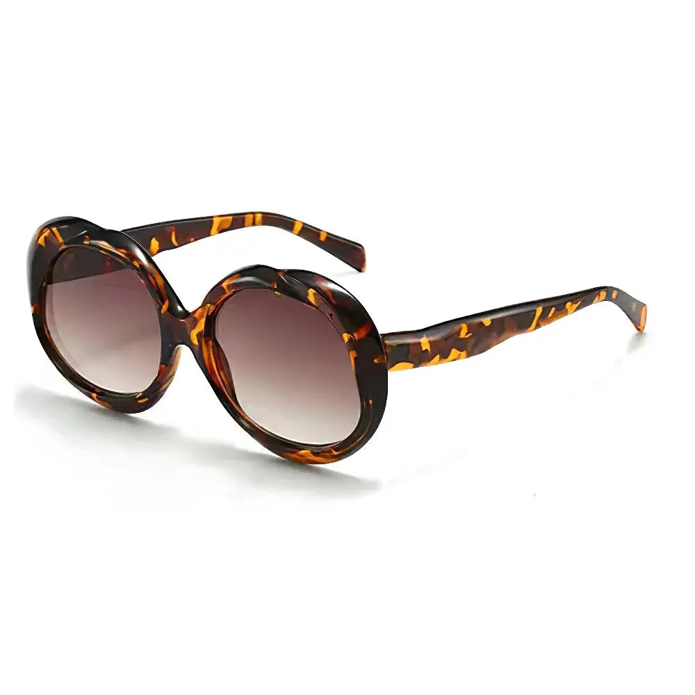 Retro Oval Sunglasses - Metal Frame Women Fashion Shades With UV400 Protection by Adornity