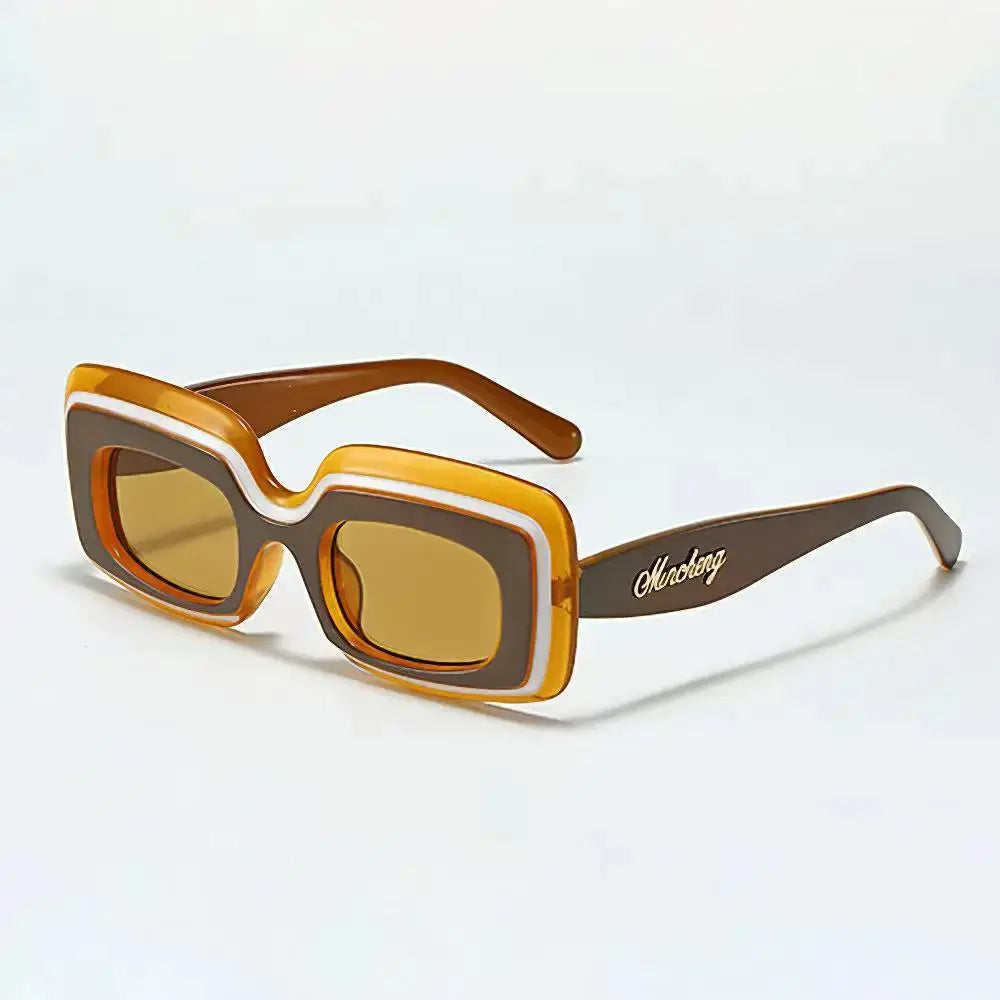 Retro Shades Luxury Sunglasses For Men Designer Famous Brand Square Sun Glasses Man Women Sunglass UV400 by Hegichi