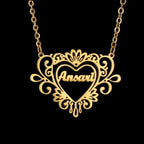 Atoztide Personalized Custom Rose Heart Name Necklaces for Women Stainless Steel Pendant Choker Link Chain Birthday Jewelry Gift by Hegichi