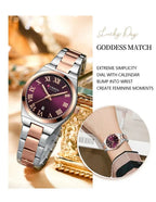 Women Stainless Steel Watch - Waterproof Analog Bracelet With Date Display by Adornity