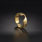  Personalized Custom Names Rings Stainless Steel for Couple Wedding Letter Circle Adjustable Open Size Jewelry Gifts by Hegichi