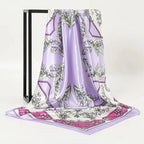 Elegant Silk Square Scarf – Satin 90x90 cm by Adornity