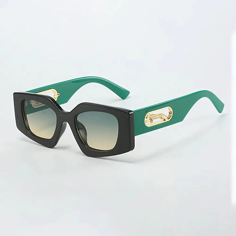 Women's Retro Oval Sunglasses Black Small Frame Fashion Brand Trendy Hot Points Sun Glasses Ladies Star Shades UV400 Eyewear by Hegichi