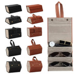 Fashion PU Leather Glasses Organizer Portable Multi-slot Folding Eyeglasses Holder Travel Storage Box Display Sunglasses Case by Hegichi