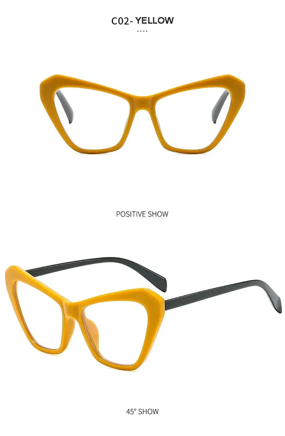 Oversized Cat Eye Glasses – Two-Tone Blue Light by Adornity