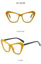 Oversized Cat Eye Glasses – Two-Tone Blue Light by Adornity