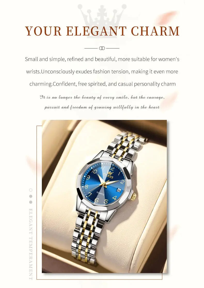 Stainless Steel Watch – Digital Dial Calendar by Adornity