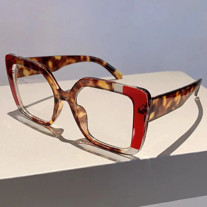 KAMMPT Fashion Square Glasses Women Stylish Oversize MultiColor Glasses Frames Trendy Brand Design Eyeglasses for Decoration by Hegichi