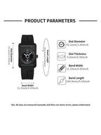 Men's fashion watches quartz watches square small dial wrist watches magnetic buckle watches simple leisure watches by Adornity