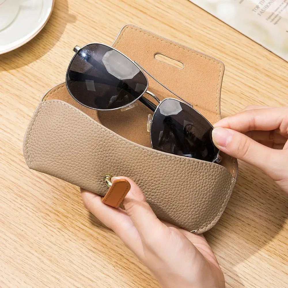 KLASSNUM Luxury Leather Reading Glasses Bags Woman MEn Portable Protective Travel Sunglasses Case Fashion Eyewear Protector by Hegichi