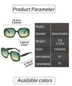 Geometric Square Sunglasses – Color Block UV400 by Adornity