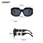 Oversized Rectangle Sunglasses – Vintage Frame by Adornity