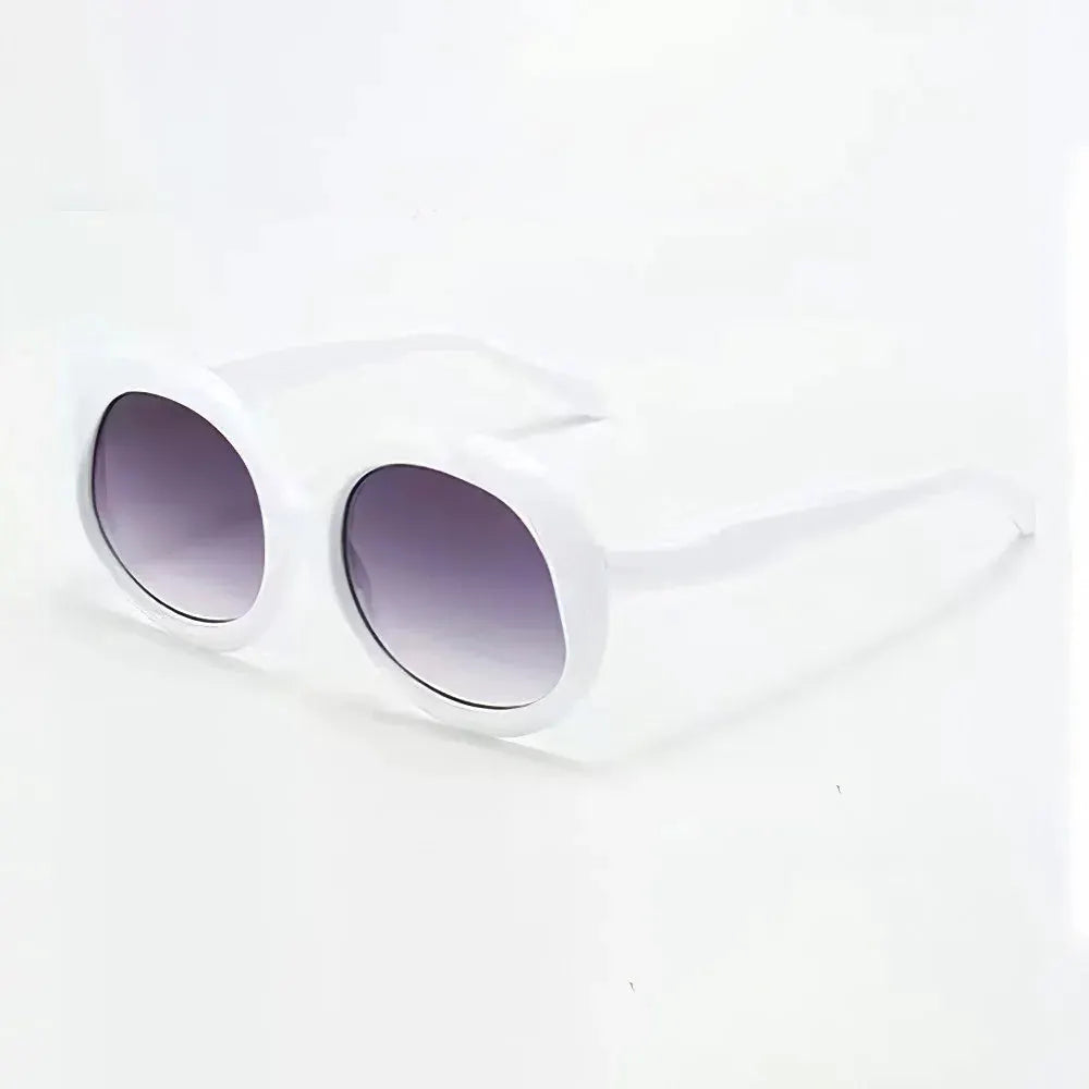 Retro Oval Sunglasses - Metal Frame Women Fashion Shades With UV400 Protection by Adornity