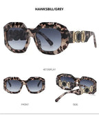 Oversized Rectangle Sunglasses – Vintage Frame by Adornity