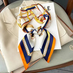 Silk Plaid Scarf – Timeless 70x70 Wrap by Adornity