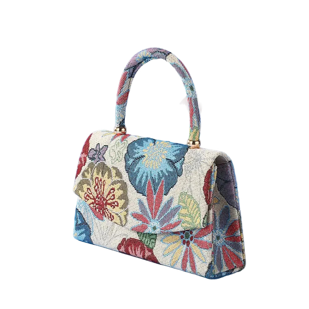 New trend flower decoration dinner bag fashion lady handbag celebrity travel storage bag wedding party evening dress gift bag by Hegichi