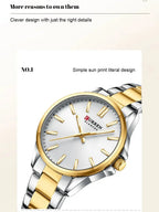 Classic Stainless Steel Watch – Quartz Luminous by Adornity
