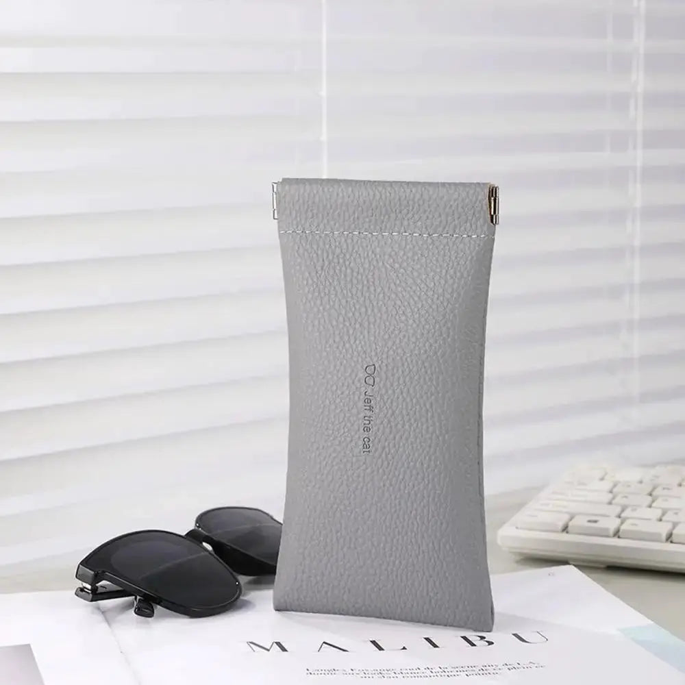 KLASSNUM Luxury Leather Reading Glasses Bags Woman MEn Portable Protective Travel Sunglasses Case Fashion Eyewear Protector by Hegichi