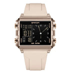 SANDA Luxury Brand Digital Watch for Men Women Square Dial Sport Waterproof Watches Man LED Pointer Display Relogios Masculino by Adornity