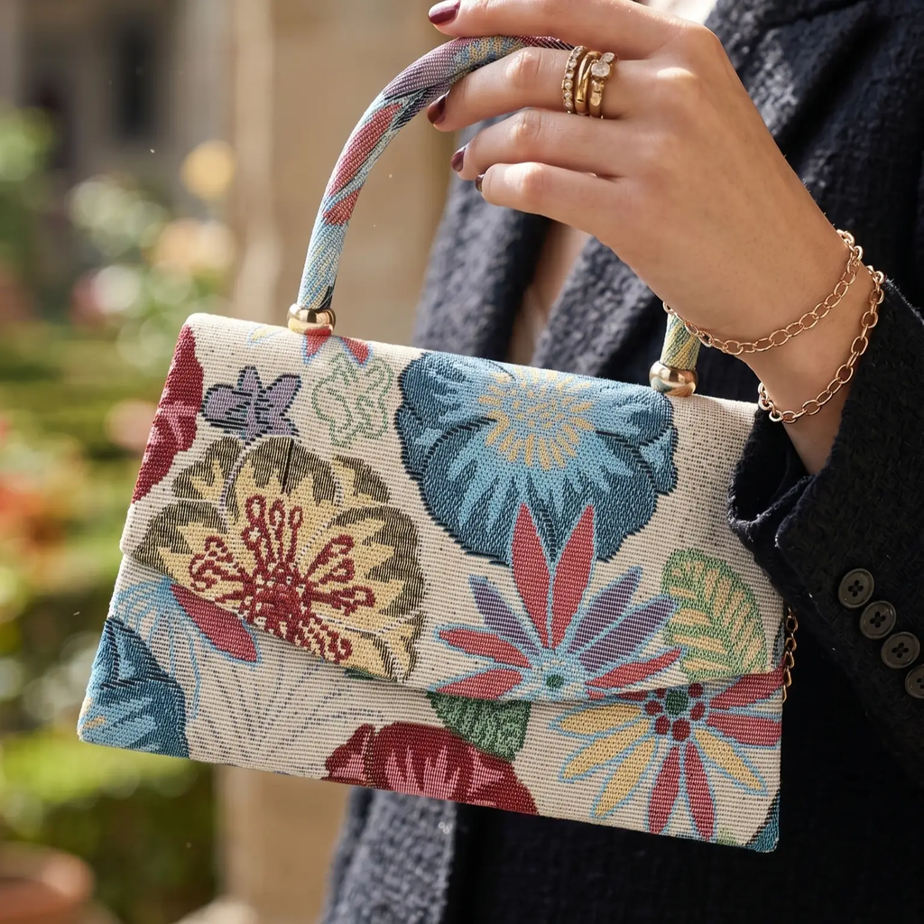 Evening Bag In Luxe Polyester Collection Limited Edition by Hegichi