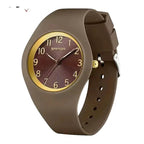 Watch Simple Luxury Quartz Silicone Strap Round Dial Exclusive by Adornity