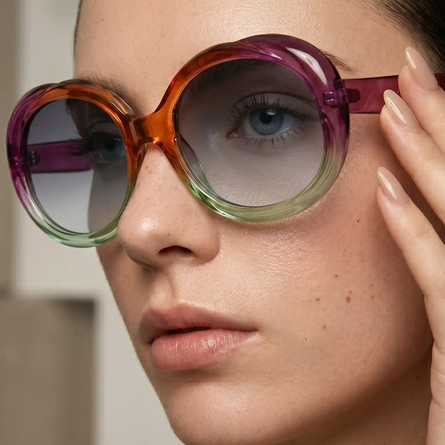 Metal Frame Retro Oval Sunglasses For Women From The Vintage Collection With UV400 Protection Limited Edition by Hegichi