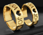 Atoztide Personalized Custom Names Rings Stainless Steel for Couple Wedding Letter Circle Adjustable Open Size Jewelry Gifts by Hegichi