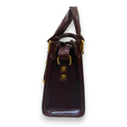 Vegan Leather Tote – Handmade Mini Tote Bag with Gold Buckle Detail, Brown by navichi